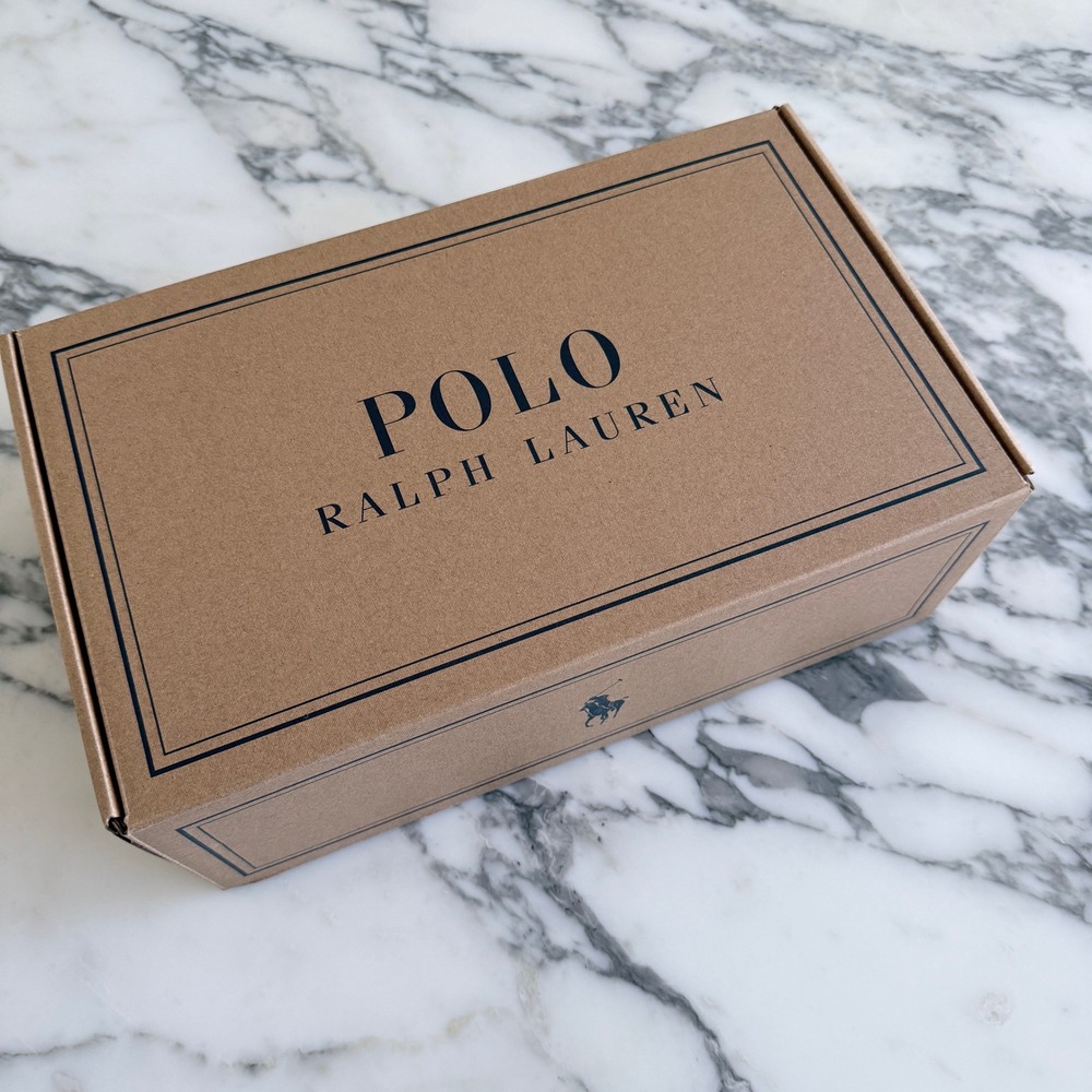 Polo Ralph Lauren Empty shoe Box‎ Brown Kraft Cardboard Storage Box